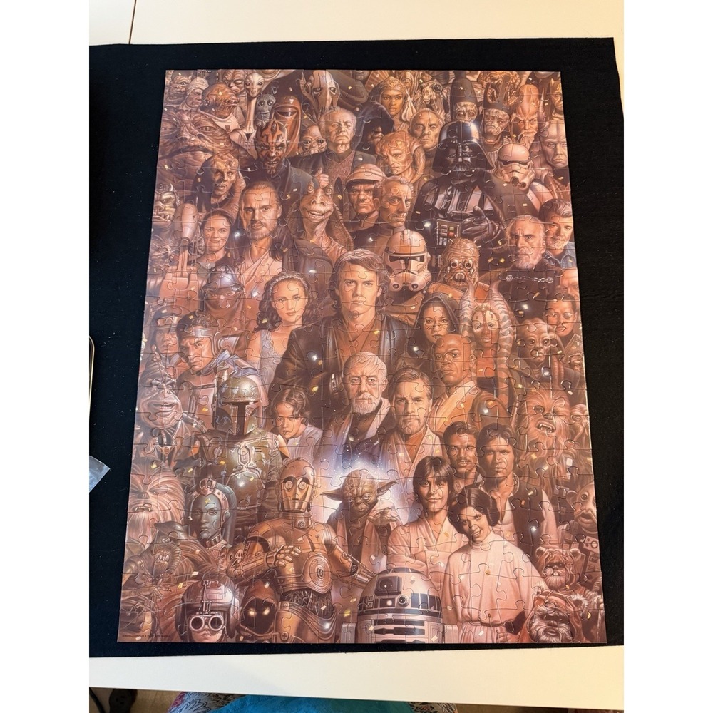Star Wars Collectors Puzzle Set Tin 500 Pc Foil Puzzle Missing 2 Pieces + 300 - Picture 9 of 9